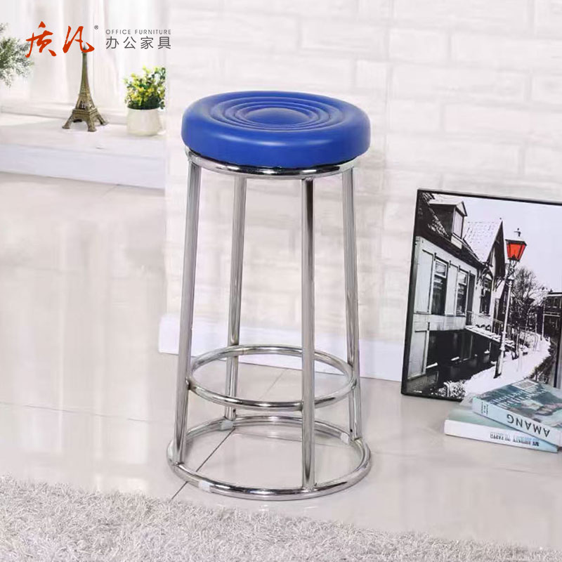 质凡 ZF-BY02高脚凳酒吧凳吧椅颜色备注 黑色坐垫高脚凳63CM高清大图