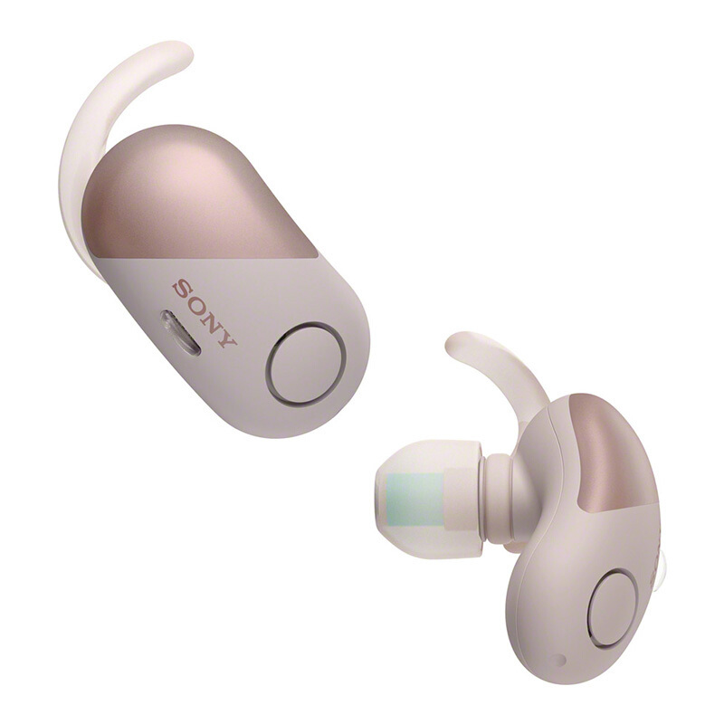 SONY/索尼WF-SP700N蓝牙耳机 真无线运动跑步入耳式蓝牙耳机防水降噪豆 安卓苹果通用无线蓝牙耳机 粉红色