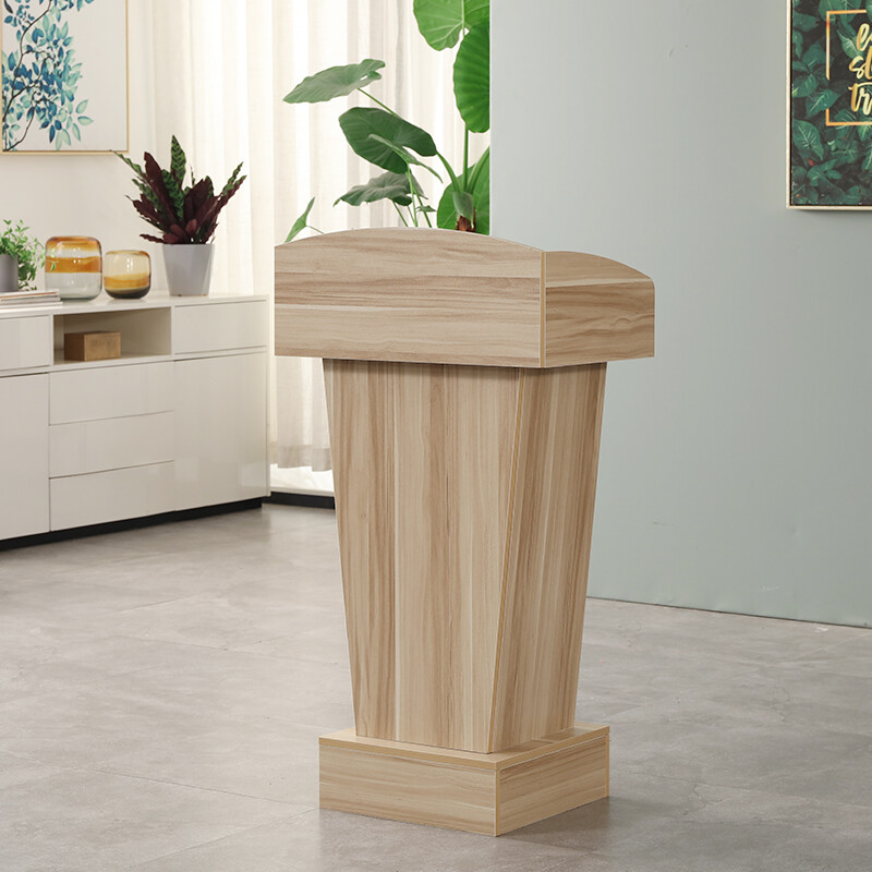 绵绵冠办公家具发言台多媒体演讲台免漆迎宾教师发言台 演讲台