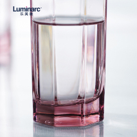 Luminarc法国弓箭(ARC) 乐美雅凝彩粉色玻璃杯啤酒杯水杯茶杯套装280M(六只装)J4508不保温