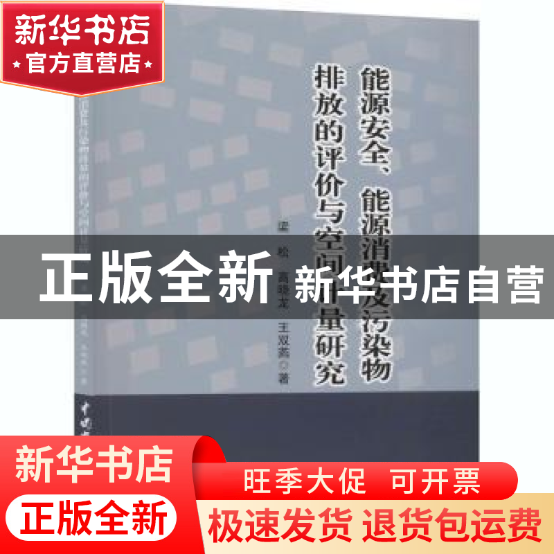 正版 能源安全能源消费及污染物排放的评价与空间计量研究 梁松,高清大图