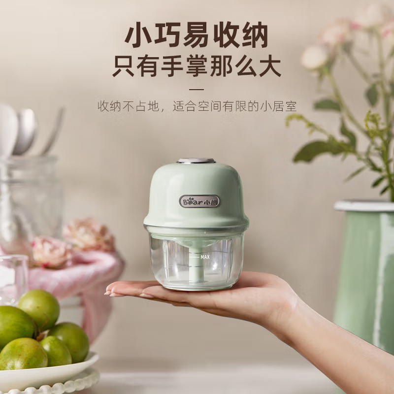 小熊婴儿辅食机绞肉机小型多功能打泥搅拌机QSJ-E40B1高清大图