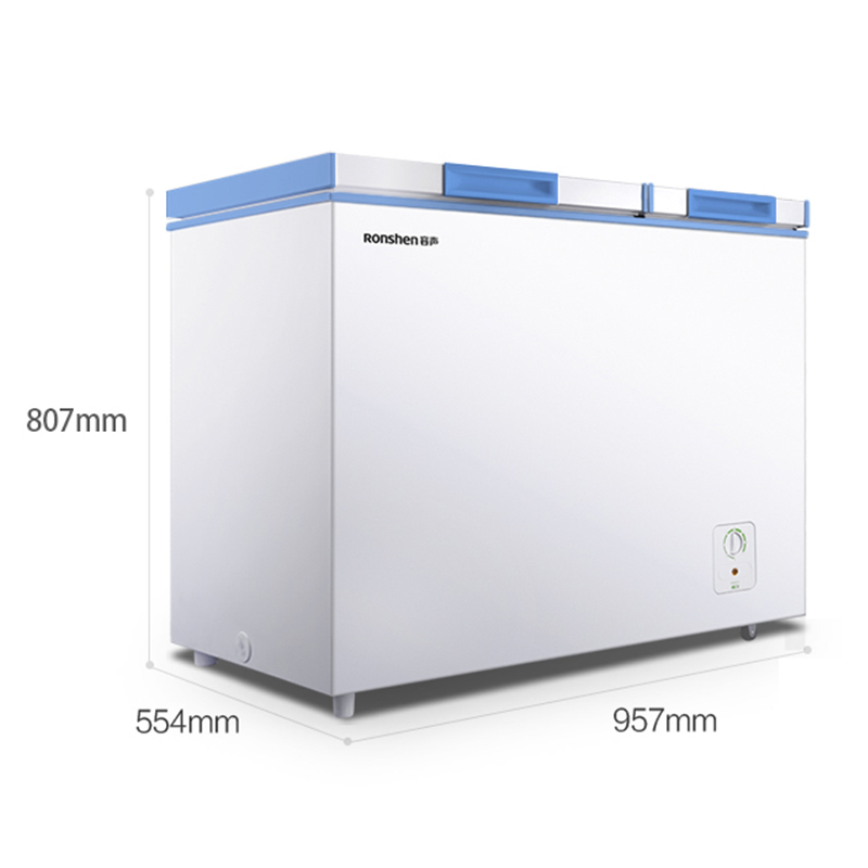 容声ronshen166升双温双箱冰柜大冷冻小冷藏卧式冰箱家用商用一级能效