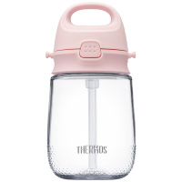膳魔师(THERMOS)孕婴童水杯夏季水杯宝宝学饮水杯可爱猪猪PA材质吸管杯370ml BBSA-370