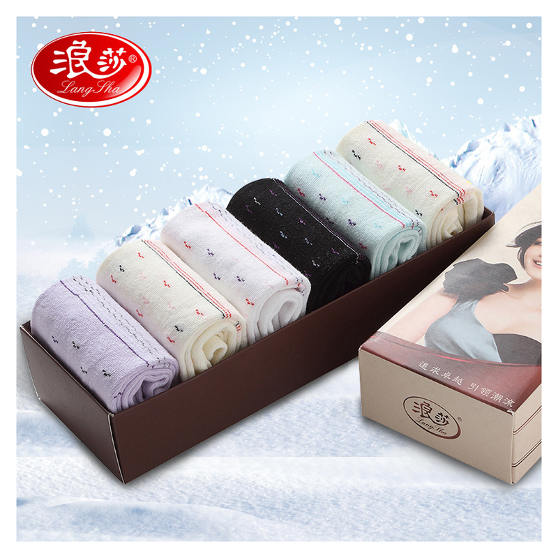 浪莎(LangSha) MF4061 秋冬款 礼盒装 女式 棉袜 6双/盒(计价单位：盒)