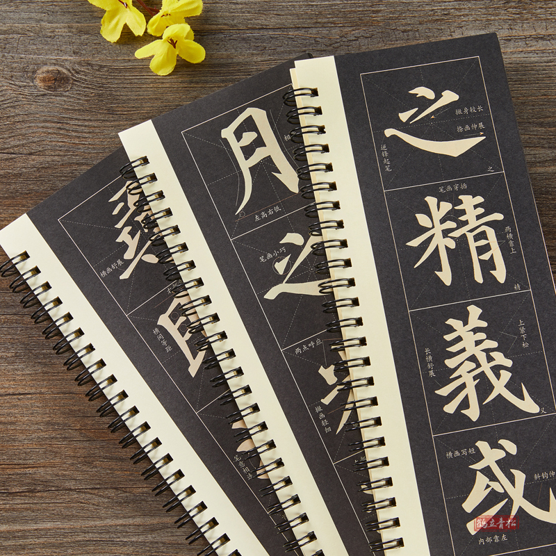[正版]共3本 颜真卿多宝塔碑 全文米字格高清修复放大版简体旁注 名家碑帖近距离临摹字卡 颜体楷书毛笔字帖字卡高清大图
