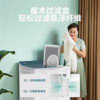 美的(Midea)10公斤kg双桶双缸半自动波轮洗衣机家用大容量老式洗衣机净洗科技钢化玻璃盖板MP100VH60E 新品