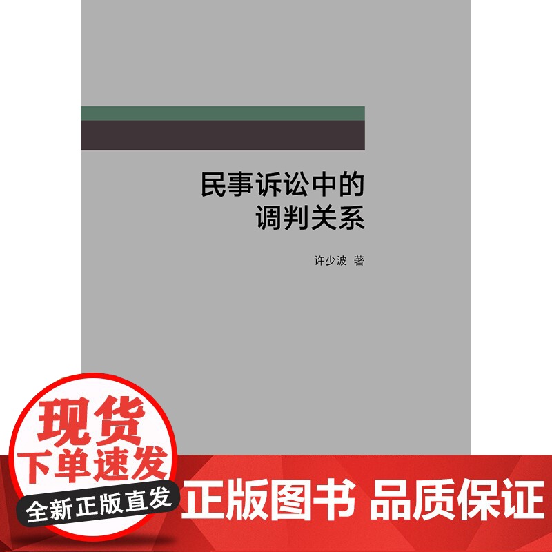 正版 民事诉讼中的调判关系 许少波 著 法律出版社高清大图