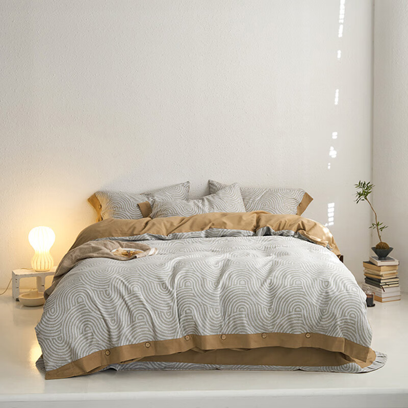 天琴床品四件套245*250cm柔软舒适洛梵臻品如意棉TQ-T162高清大图