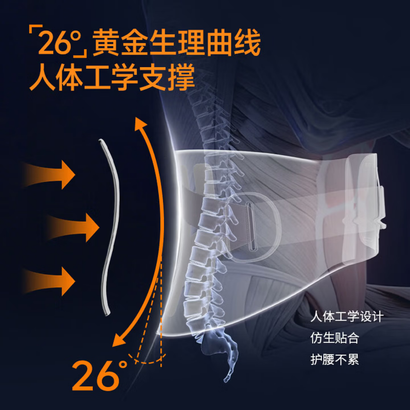 鱼跃L码 腰部支撑护腰带高清大图