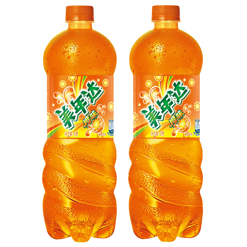 百事可乐美年达 碳酸饮料 1L*2瓶 (新老包装随机发货) 百事出品高清大图