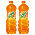 百事可乐 美年达橙子味 碳酸饮料 1L*2瓶 (新老包装随机发货) 百事出品