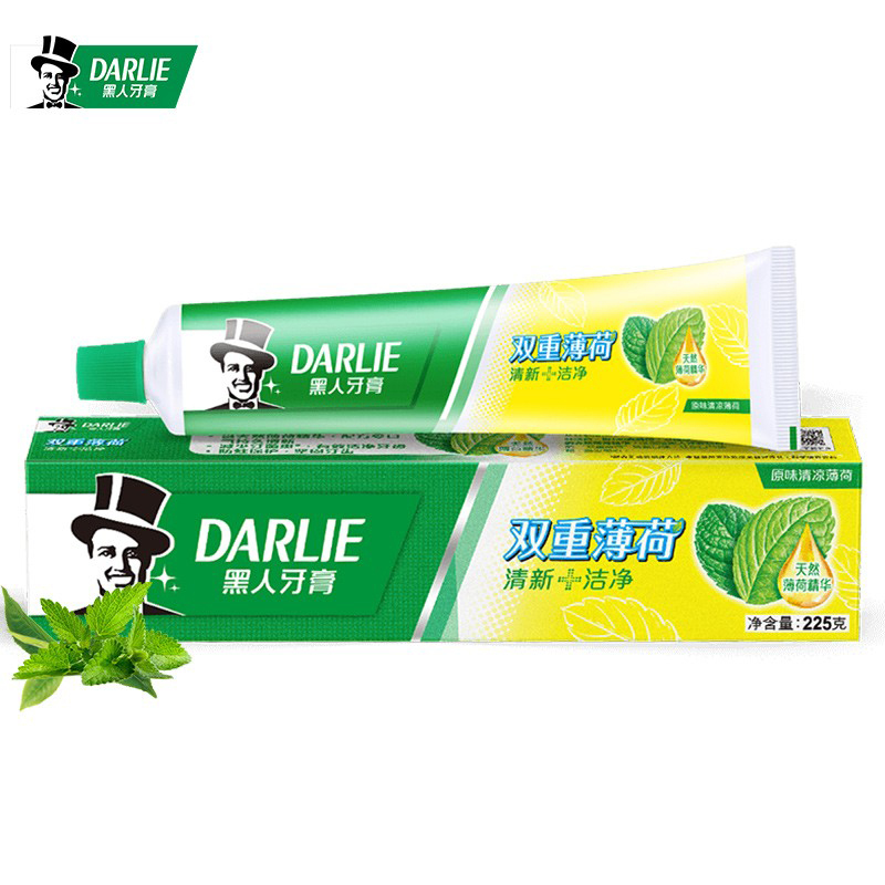 黑人双重薄荷牙膏225g 清新口气 防蛀固齿