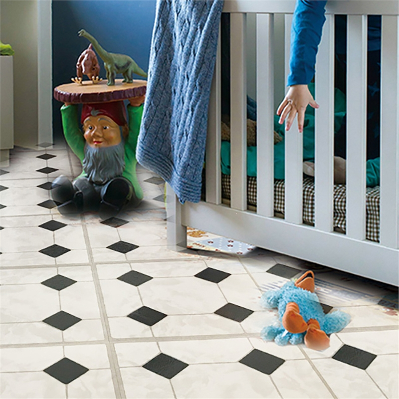 闪电客pvc地板自粘阳台地板贴防水加厚石塑料胶家用卧室厨房地板革