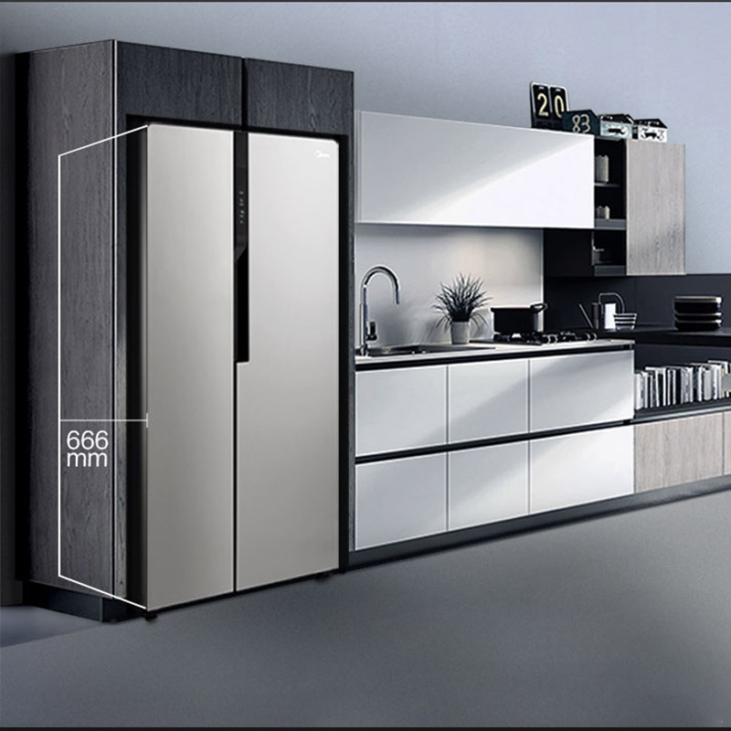 美的(Midea)BCD-435WKPZM(E) 435升 变频智能 风冷无霜 对开门双门双开门节能静音家用冰箱