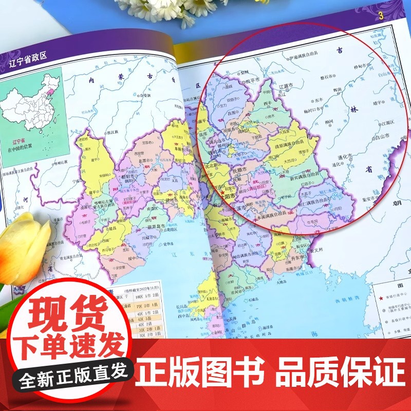 [ 中国地图出版社出版]辽宁省地图册 中国分省系列地图册 高清彩印 自驾自助游 标注政区 详实交通2024高清大图