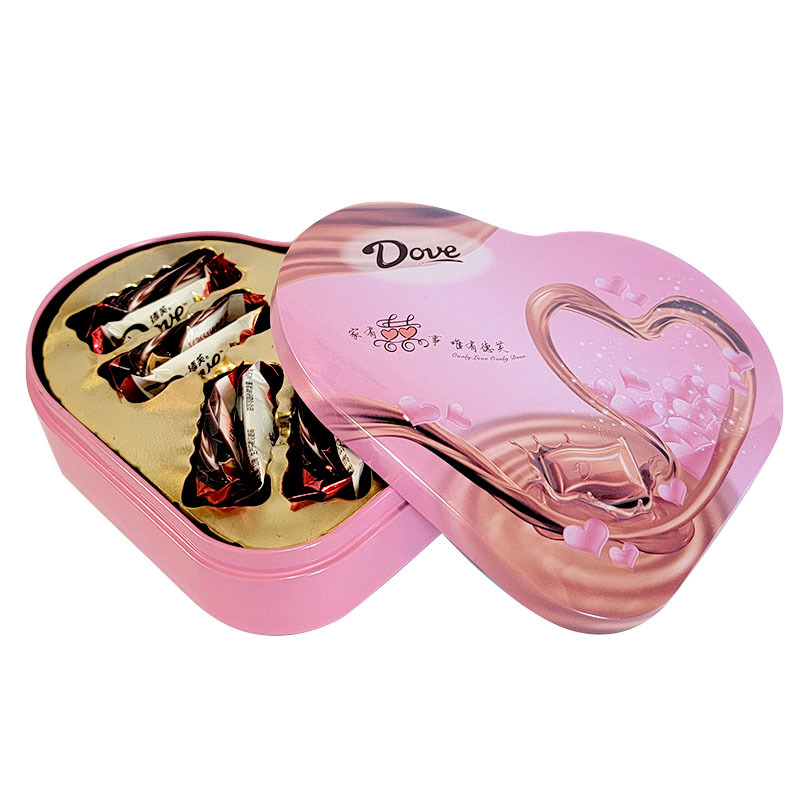 德芙丝滑牛奶巧克力黑巧白巧喜糖礼盒装6颗/12颗心形铁盒结婚喜糖