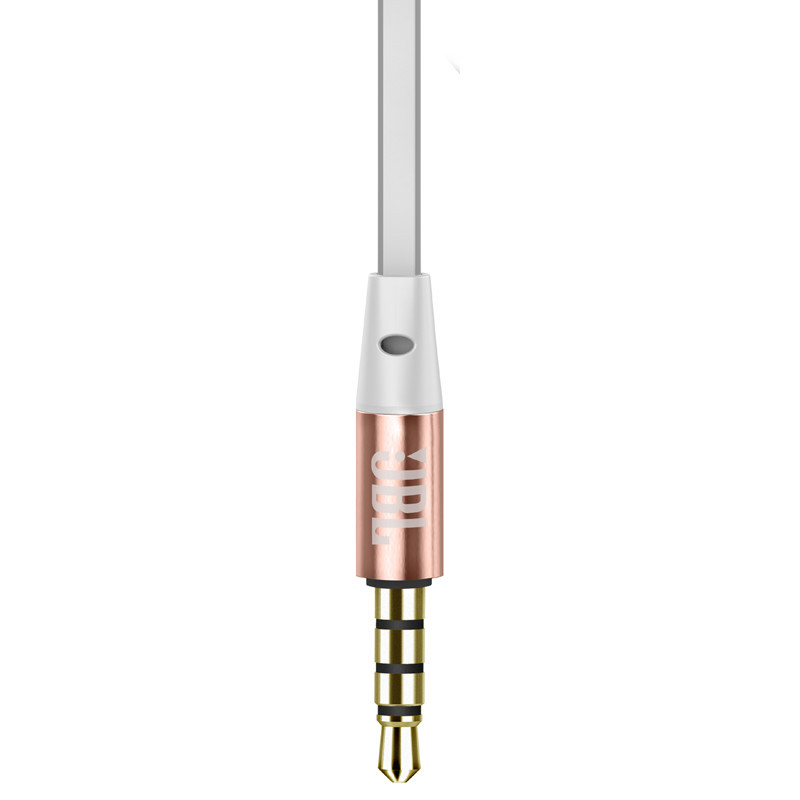 JBL T180A 立体声入耳式耳机 重低音耳麦线控立体声手机通用男女运动耳塞 粉色
