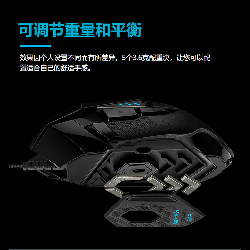 罗技(Logitech) G502 Hero游戏鼠标+G502脚贴
