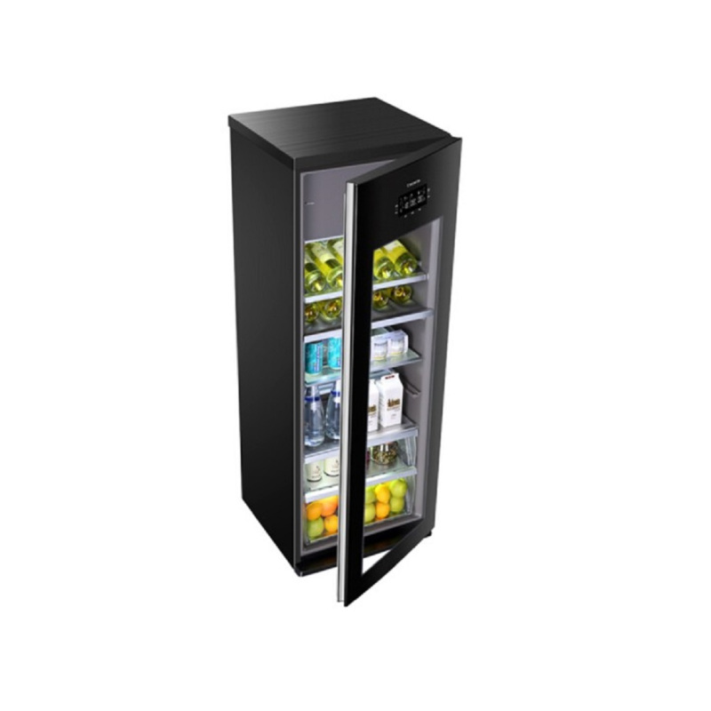 海尔卡萨帝casarte172升立式玻璃面板家用冰吧冷柜lc172wbu1