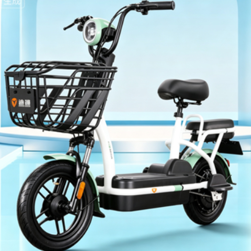 雅迪 小柠檬48V12AH(含电池) 豆蔻绿、LED大灯、大车筐高清大图