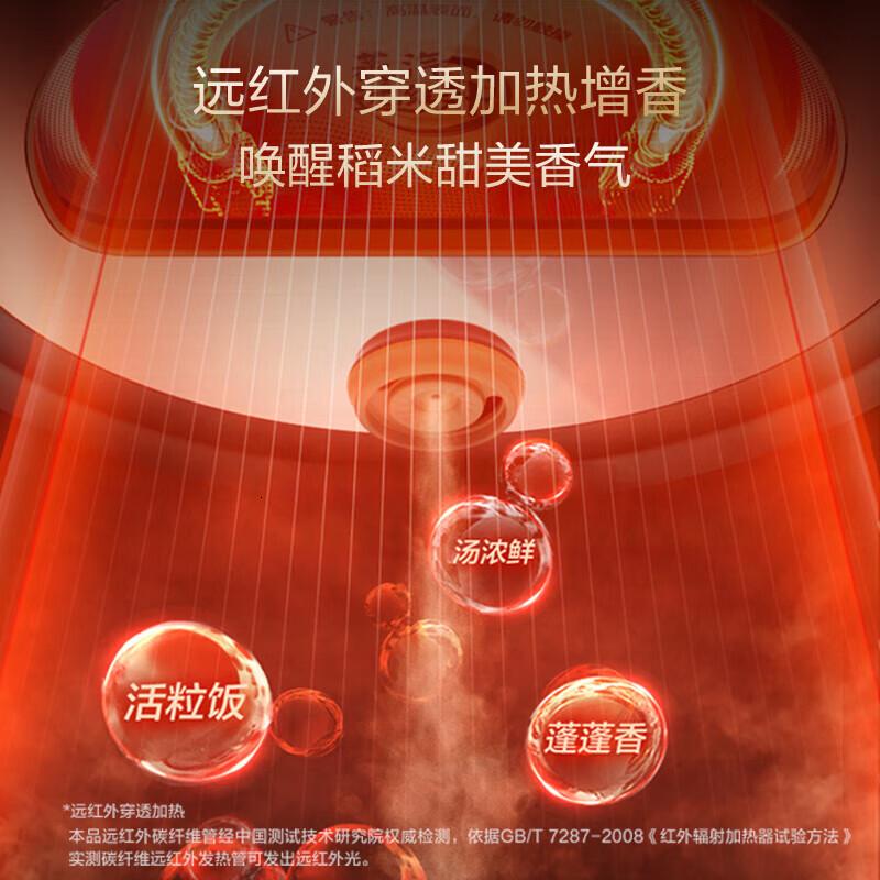 苏泊尔(SUPOR)电饭煲家用蒸汽补炊1-8人4L大容量 SF40Q11 4L 蒸汽远红外旋焰釜高清大图