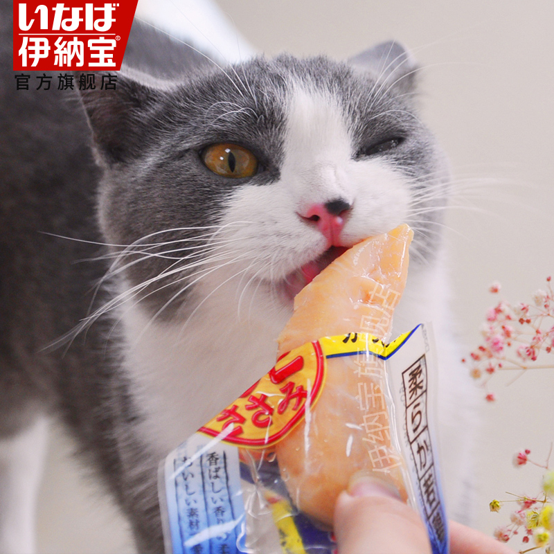 伊纳宝 烤鸡胸肉猫零食海鲜味20g×12包