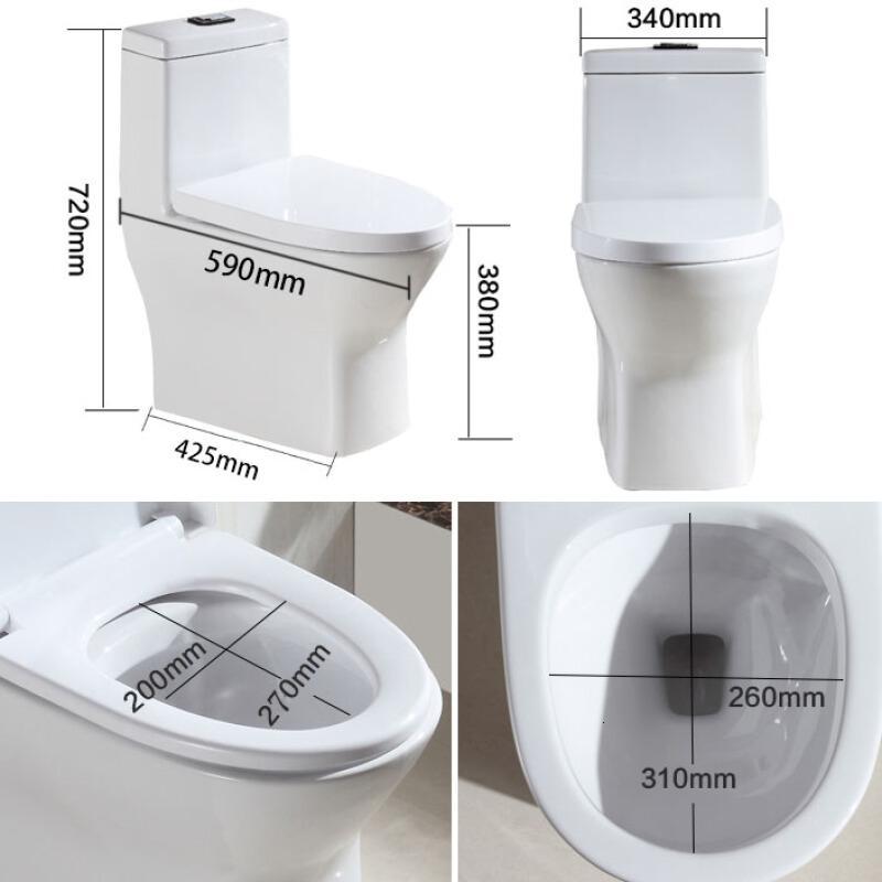 迷你小户型马桶家用超漩式虹吸静音陶瓷抽水坐便器小尺寸58cm小号59cm