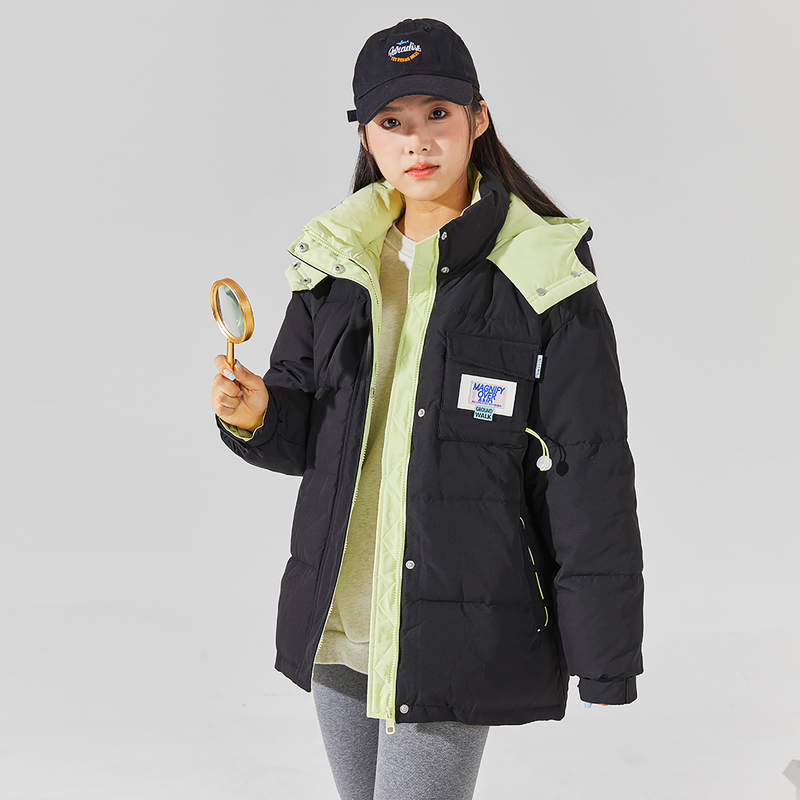 唐狮新款面包服女冬季小个子棉衣外套连帽加厚保暖棉袄K