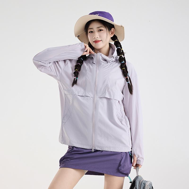 2026防晒衣女外穿夏季防紫外线UPF100防晒外套新款男女同款防晒服 男女同款-珍珠紫 M（建议体重120-140斤）