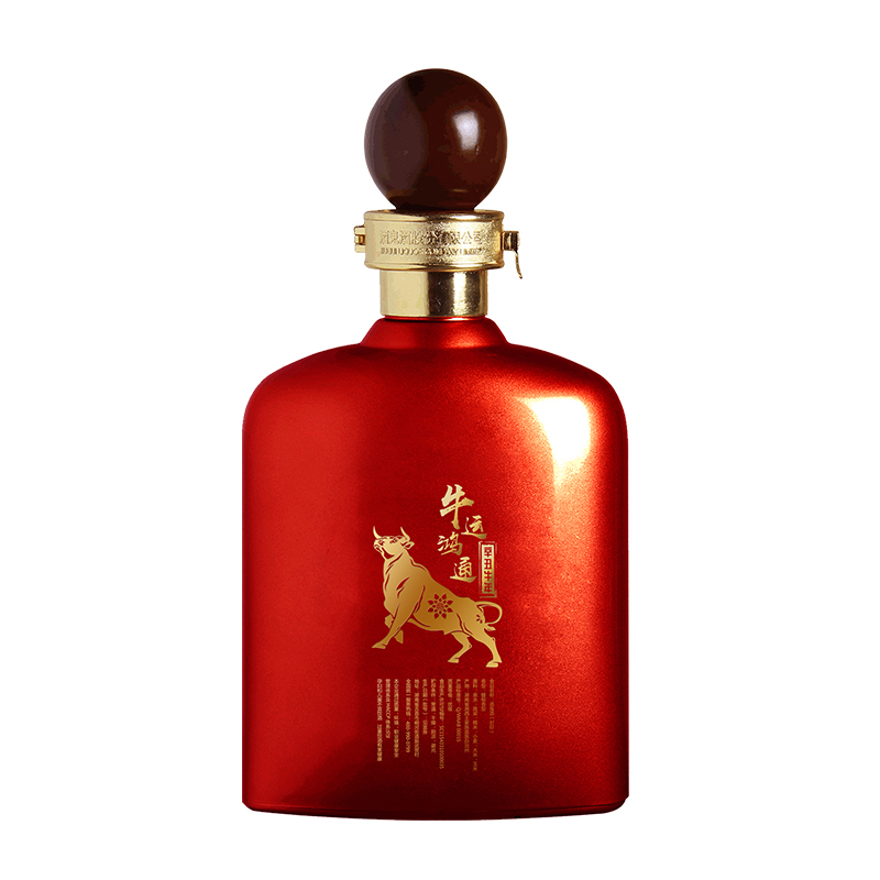 酒鬼酒封印52度馥郁香型高度白酒牛年红瓶1l单瓶装