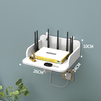 E27-PVC托盘小号(送3种安装配件) 投影仪支架床头壁挂置物架免打孔wifi路由器托盘投影机放置台架子