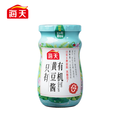 海天豆瓣酱 零添加有机黄豆酱360g 下饭拌面手抓饼东北大酱料调料