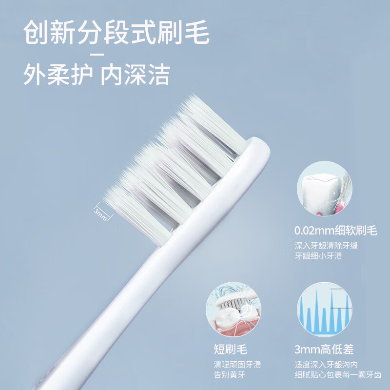 超人(SID)电动牙刷儿童电动牙刷高频震动充电牙刷软毛 RT710天蓝白高清大图