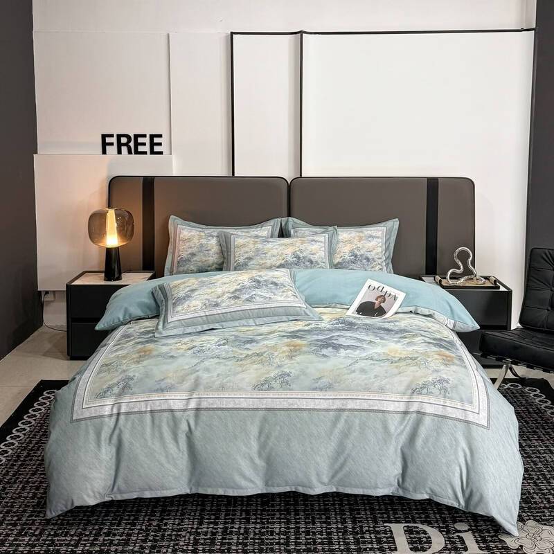 Calvert Kris 全棉加厚磨毛大版印花四件套 床单款(被套200*230cm)颜色备注(单位:套)