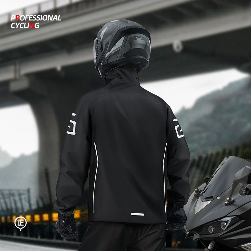 正雨外卖摩托车雨衣套装骑行服男款防暴雨套装分体冲锋衣骑手防雨9063高清大图
