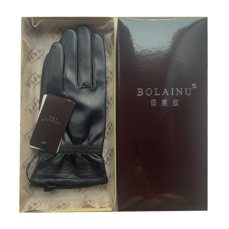 伯莱奴女式山羊皮触屏手套A06高清大图