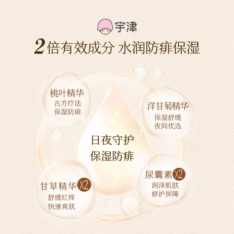 宇津日本进口 桃子水桃叶精华 液体爽身粉 婴儿水状痱子粉 祛痱经典款*1瓶+保湿款*1瓶 桃叶水经典保湿款