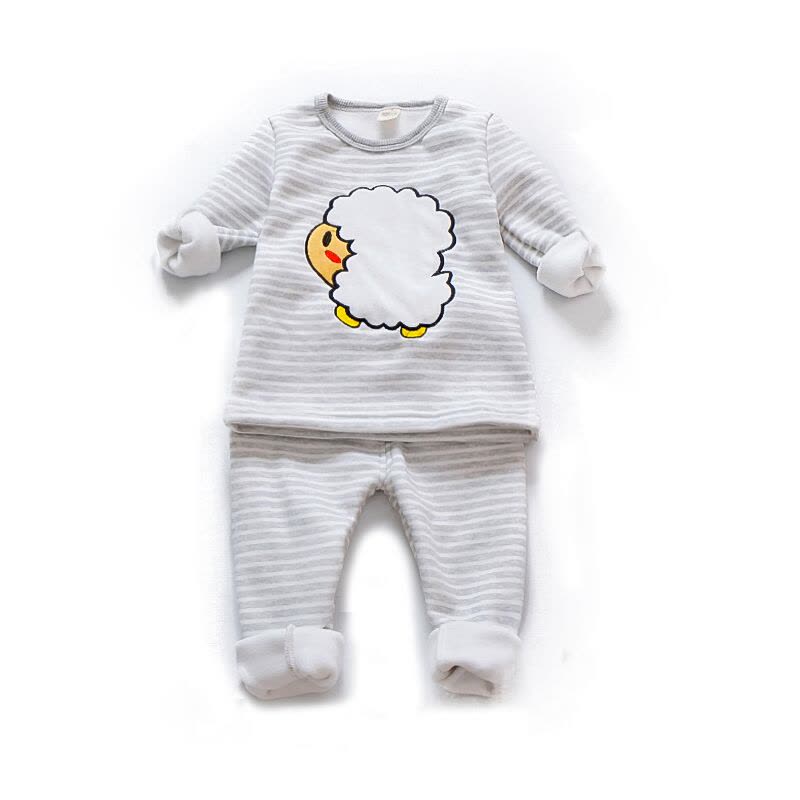 迪鲁奥(DILUAO)三岁女宝宝保暖内衣1岁30女婴儿童秋衣秋裤套装纯棉外穿2图片