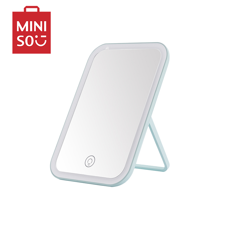 名创优品(miniso) LED化妆镜子简约桌面台式补光梳妆带灯美妆补妆镜