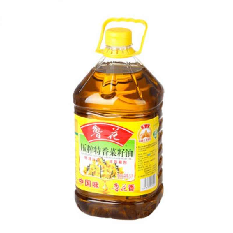 鲁花 食用油 非转基因 压榨 特香菜籽油 5L 4桶/箱 单桶价格 1箱起订