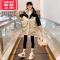 可莉允女童外套秋冬2022新款洋气儿童加绒加厚冬装中大童中长款派克棉服