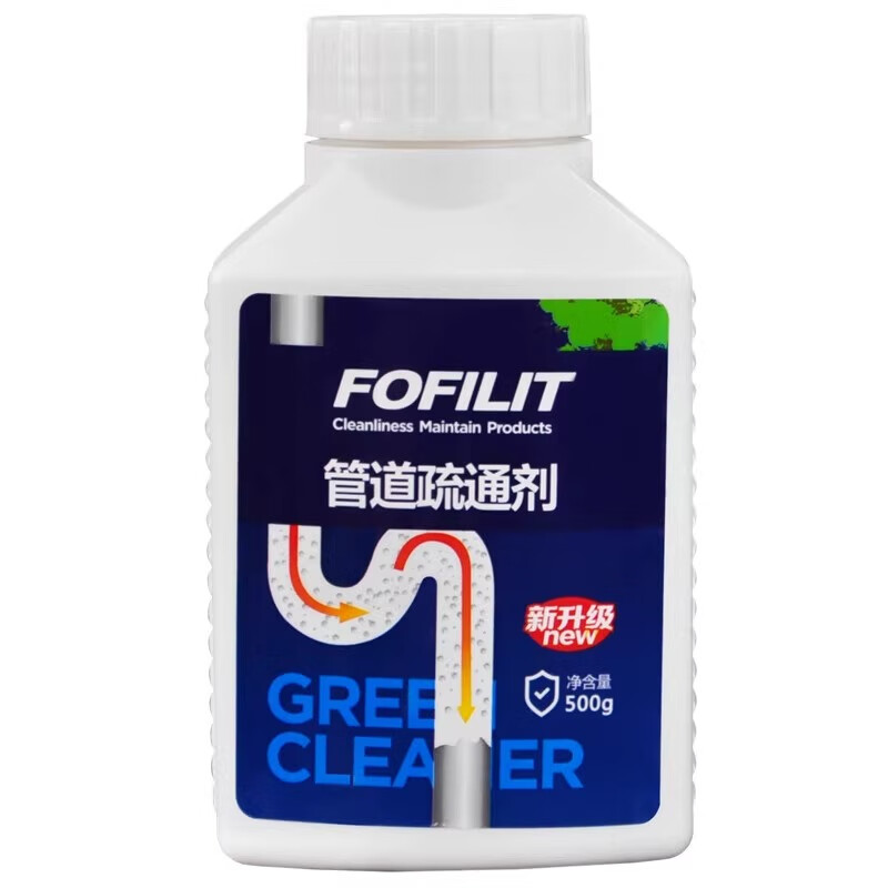 芳菲丽特(FOFILIT) 管道疏通剂粉状厨房卫生间地漏下水道除臭强力溶解疏通剂 500g*10瓶高清大图