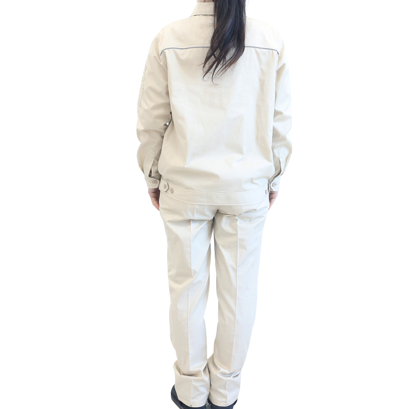 燕舞 BD2EG122001Z2F 夏季长袖涤棉工作服 155-190码(计价单位:套)米色高清大图