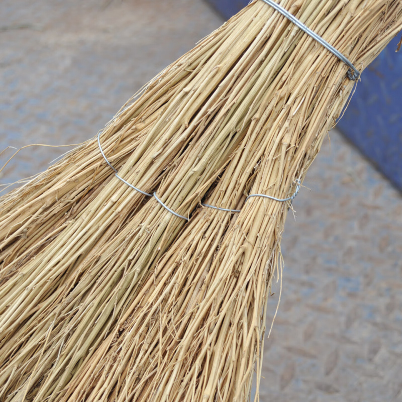 兰诗(LAUTEE)DM-912 铁扫把 物业环卫工地笤帚户外金丝草扫把 植物扫帚 加厚款高清大图