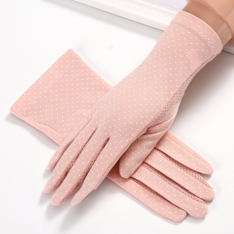 开车防晒手套女士薄款贴手骑车防滑夏季弹力春秋纯棉防紫外线夏天