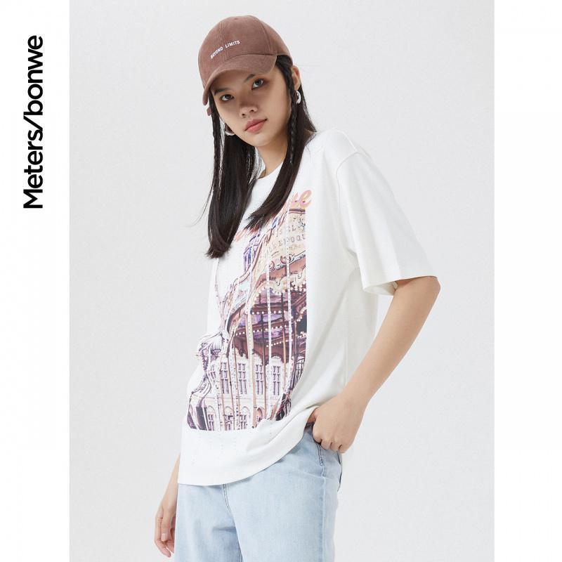 美特斯邦威metersbonwe女士t恤