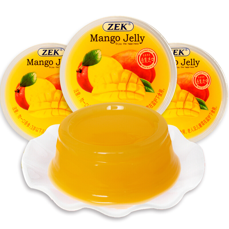 马来西亚进口 ZEK芒果味果冻255g(85g*3) 水果味儿童零食 进口食品