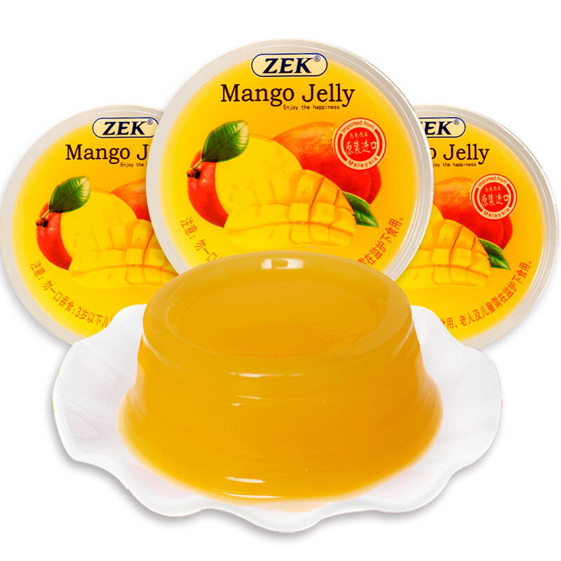 马来西亚进口 ZEK芒果味果冻255g(85g*3) 水果味儿童零食 进口食品