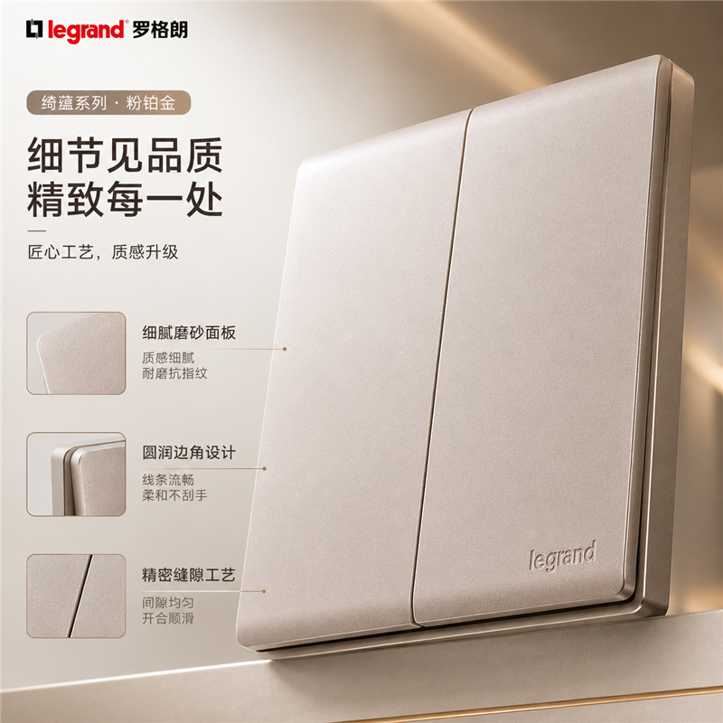 罗格朗/LEGRAND 二位多控开关 暗装 F6C/321B-C2 个高清大图